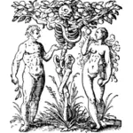Pomul cunoştinţei cu Adam si Eva