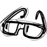 Načrtnuté brýle v černé barvě