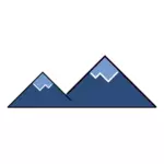 Snow mountain minimal ikonet
