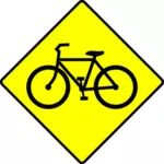 Sinal de advertência de bicicleta