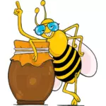 Ухмыляющийся медоносной пчелы