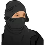 Wanita ninja vektor gambar