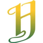 Зеленый и желтый буква H