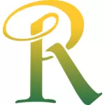 R in green and yellow