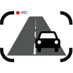 Estrada e gravação de carro