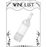 Şarap listesi vektör görüntü