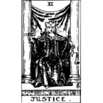 正義のタロット カード ベクトル画像
