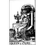 המלכה של כרטיס הנסתר כוסות