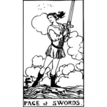صفحة من السيوف في بطاقة التارو