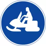 Immagine di vettore del segno di motoslitta