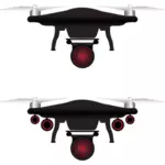 Dwie kamery drony