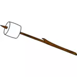 Marshmallow na hůl kreslený obrázek