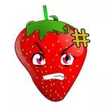 Wütend Erdbeere