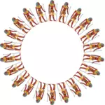 Egyptiska cirkel ram
