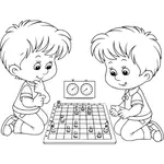 Tvillinger spille sjakk