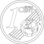 Векторное изображение одного евроцента