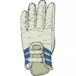 Vektorové grafiky šedé a modré lyžařské rukavice