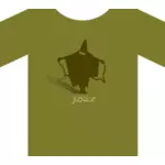 Immagine vettoriale della camicia con etichetta ' giustizia '