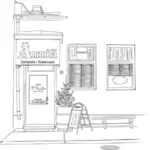 Immagine vettoriale piccolo ristorante