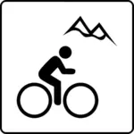 Immagine vettoriale di bike segno di montagna disponibili al strutture