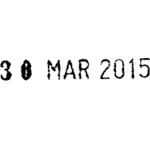 30. března 2015 banner vektorové ilustrace