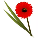 Símbolo de flor vermelha