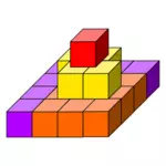 Cube building vector image