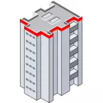 עלייה גבוהה 3D דירות בבניין