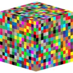 3D cube multicolore