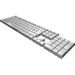 Imagem vetorial de teclado cinza em branco