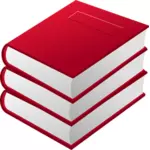 3 つの赤い本のベクター画像