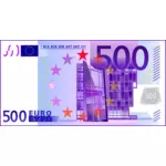 خمسمائة يورو ملاحظة ناقلات الرسومات