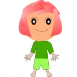 Девушка в зеленые одежды векторное изображение