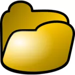 Imagem vetorial de depósito amarelo brilhante um ícone de pasta da web