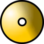 ゴールド色 CD-ROM ベクトル図