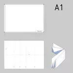 A1 velké technické výkresy papíru šablonu vektorové kreslení