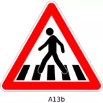 横断歩道標識の警告ベクトル図面