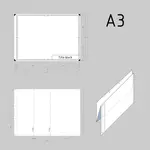 Desenhos técnicos papel modelo vector clip-art de tamanho a3