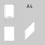 בתמונה וקטורית תבנית של נייר בגודל A4-שרטוטים טכניים