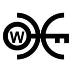 Warchalking erişim noktası ile WEP vektör görüntü