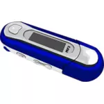 Mavi MP3 player vektör küçük resim