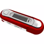 Vektör görüntü, kırmızı bir MP3 player