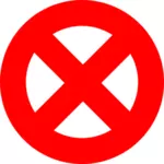 Векторное изображение знака запрета
