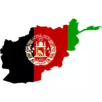 अफगानिस्तान का ध्वज और मानचित्र