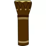 Illustration vectorielle de la peau couverte de tambour africain