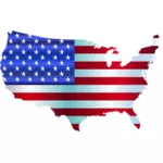 Флаг и карта Америки