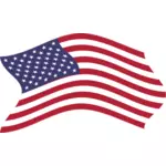 Americká vlajka na větrný den