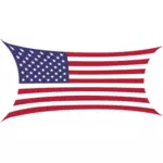 拉伸的美国国旗