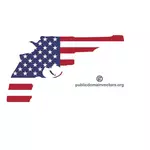 Pistolet z amerykańską flagę