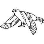 Aves en la ilustración de signo de vuelo